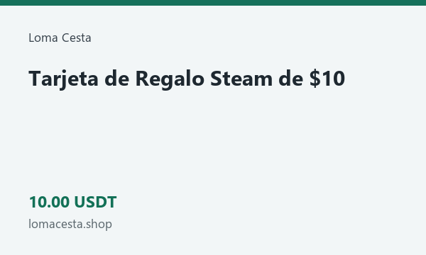 Tarjeta de Regalo Steam de $10 · 10 USDT