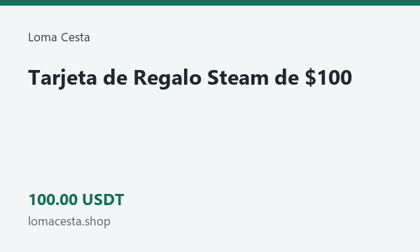 Tarjeta de Regalo Steam de $100 · 100 USDT
