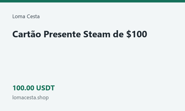 Cartão Presente Steam de $100 · 100 USDT