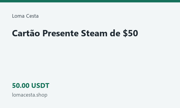 Cartão Presente Steam de $50 · 50 USDT